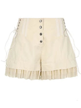 Load image into Gallery viewer, ‘Melted Puffs’ Cottage Ruffled Patchwork Shorts AlielNosirrah

