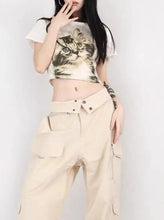 Load image into Gallery viewer, &#39;Meow&#39; Kawaii Y2k Cat Face Crop Top AlielNosirrah
