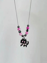 Load image into Gallery viewer, &#39;Meowza&#39; Kawaii Egirl Black Pink Kitten Necklace AlielNosirrah
