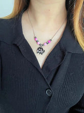 Load image into Gallery viewer, &#39;Meowza&#39; Kawaii Egirl Black Pink Kitten Necklace AlielNosirrah
