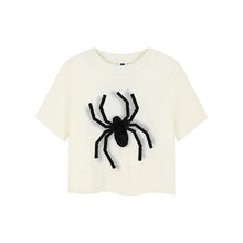Load image into Gallery viewer, &#39;Mini Spider&#39; Punk Graphic  Spider Crop Top AlielNosirrah
