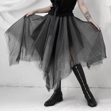Load image into Gallery viewer, &#39;Mountain&#39; Dark Mesh Midi Handy Hem Dress AlielNosirrah
