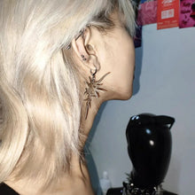 Load image into Gallery viewer, &#39;Myth&#39; Cybergoth Totem Silver Titanium Earrings AlielNosirrah
