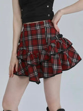 Load image into Gallery viewer, &#39;NaNa&#39; Harajuku Punk Red Checkerboard Skirt AlielNosirrah
