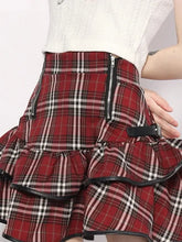 Load image into Gallery viewer, &#39;NaNa&#39; Harajuku Punk Red Checkerboard Skirt AlielNosirrah
