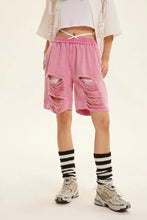 Load image into Gallery viewer, &#39;Naughty Pink&#39; Pastel Street Style Ripped Shorts AlielNosirrah
