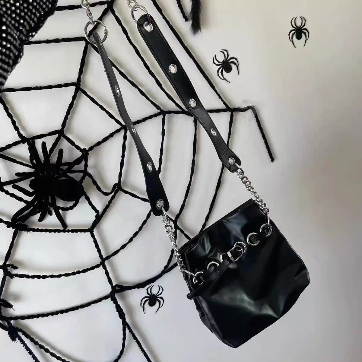 Nible' Alt Dark Spider Bear Detachable Bag AlielNosirrah