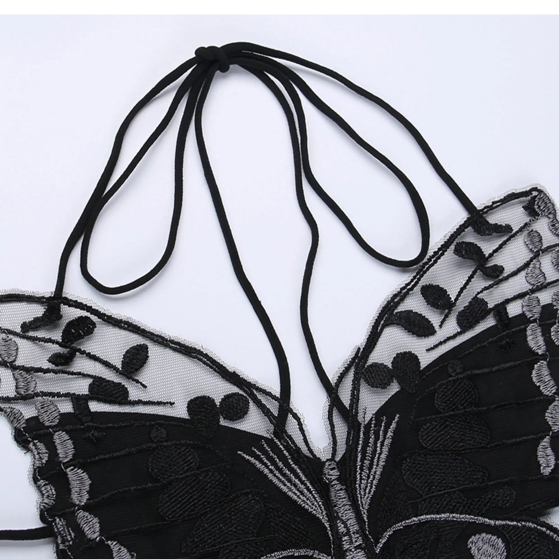 'Night Dancer' Butterfly Dark Embroidery Cami Top AlielNosirrah