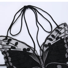 Load image into Gallery viewer, &#39;Night Dancer&#39; Butterfly Dark Embroidery Cami Top AlielNosirrah
