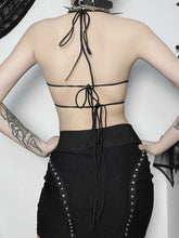 Load image into Gallery viewer, &#39;Night Dancer&#39; Butterfly Dark Embroidery Cami Top AlielNosirrah
