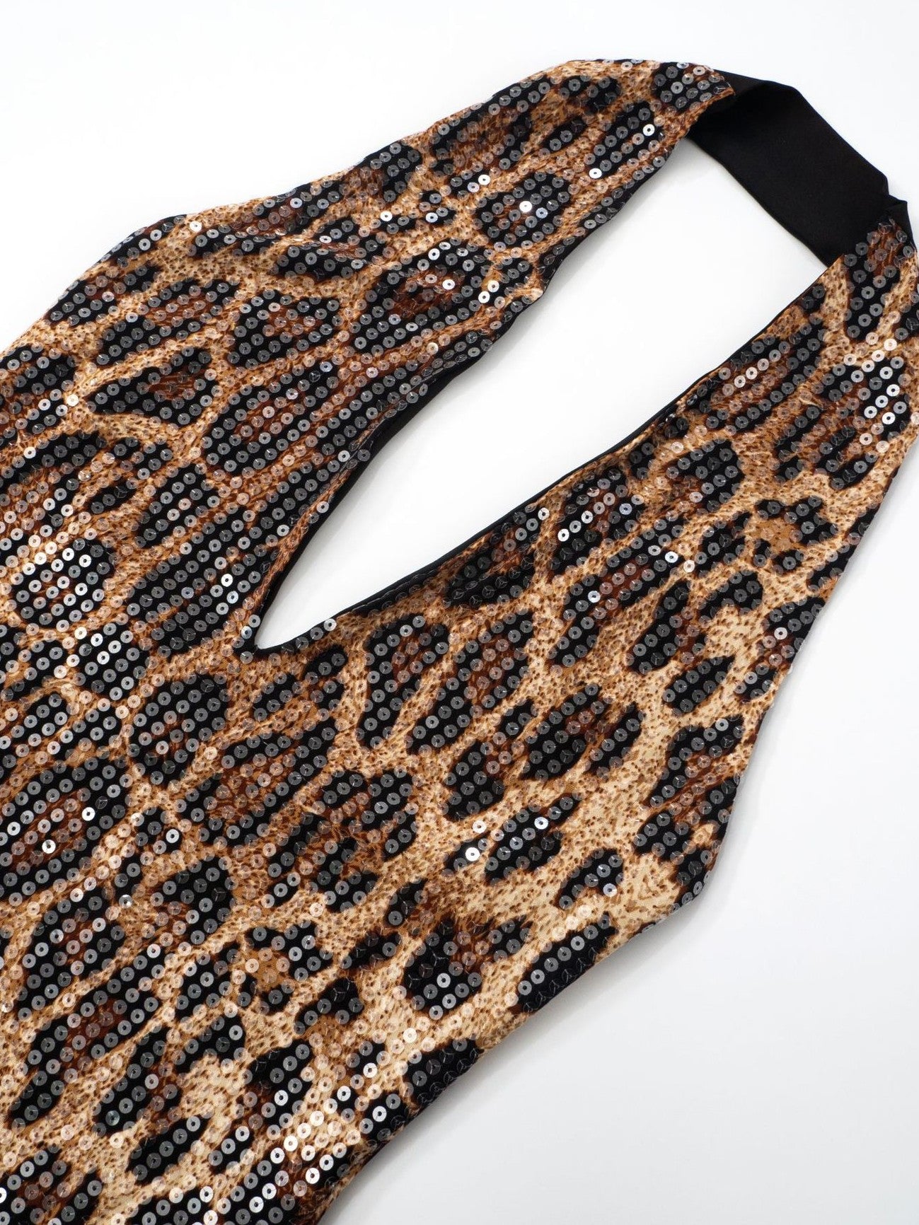 'Wild Spark' Sexy Leopard Sequin Halter Dress AlielNosirrah