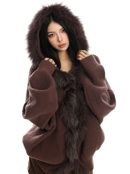 'Fuzzy Dreams' Casual Loose Knit Sweater Cardigan (Copy) AlielNosirrah