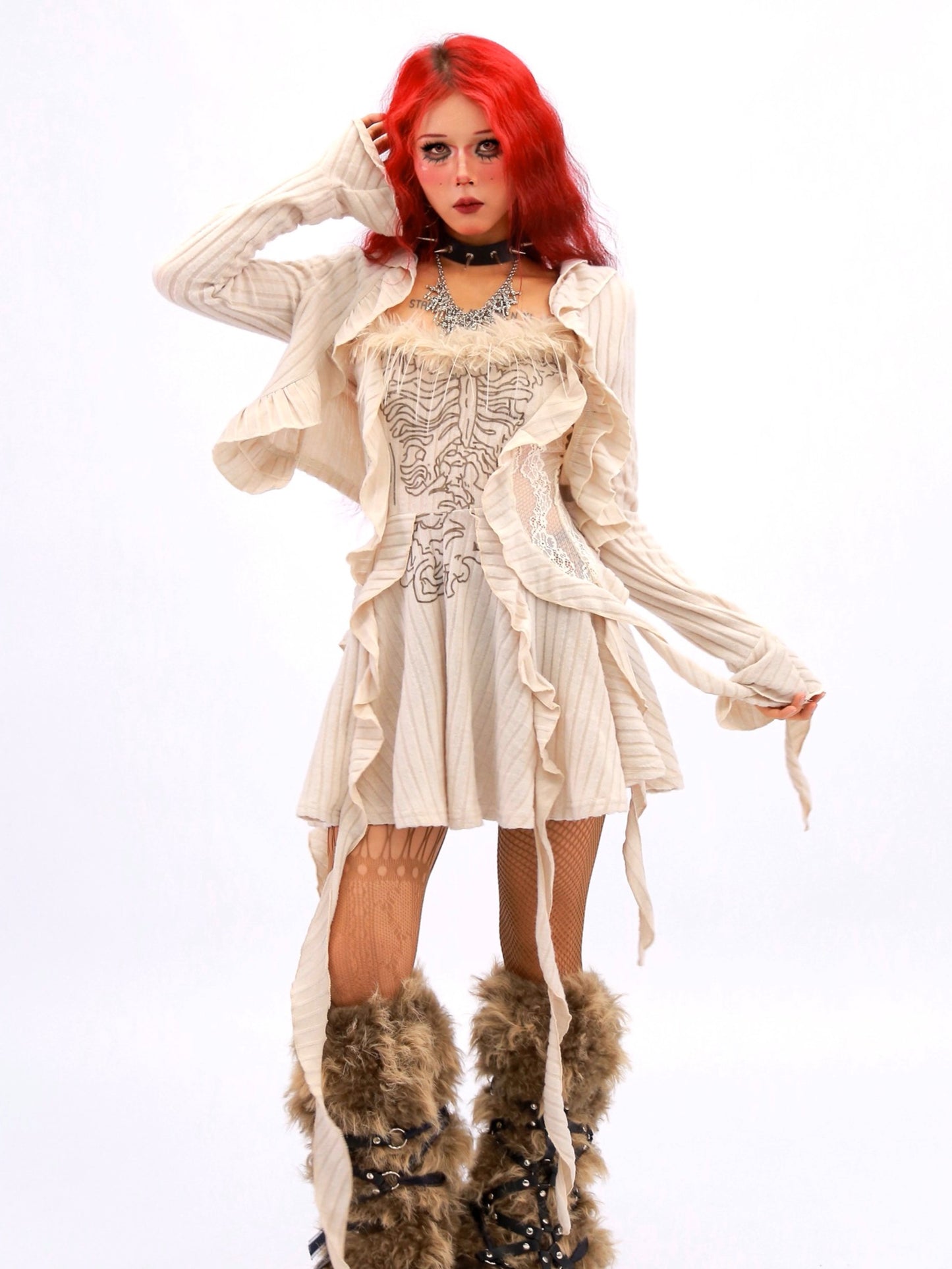 'Golden Hour' Irregular Ruffle Tube Dress Midi Skirt (Copy) AlielNosirrah