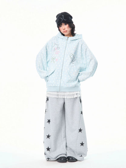 'Kitty Star' Allover Cat Star Pattern Hoodie AlielNosirrah