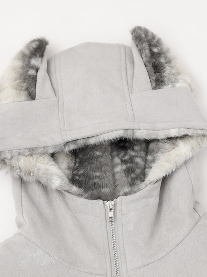 'Kitty Nova' Y2K Cat-Ear Cozy Hooded Puffer Jacket (Copy) AlielNosirrah