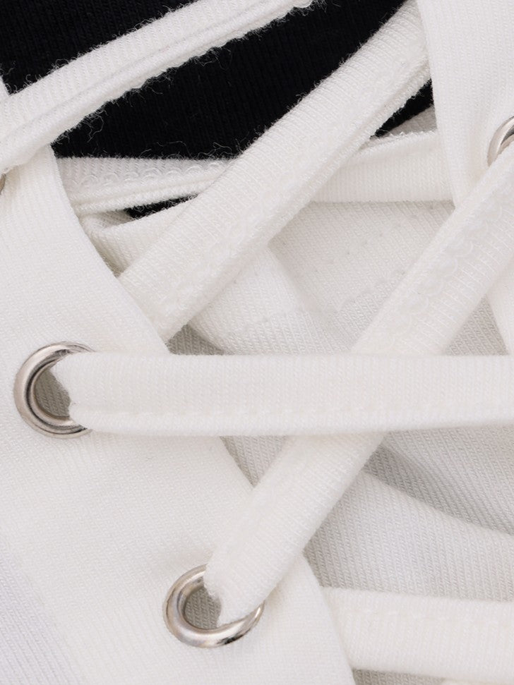 ’Urban Temptress' Color-Block Off-Shoulder Tie Top (Copy) AlielNosirrah