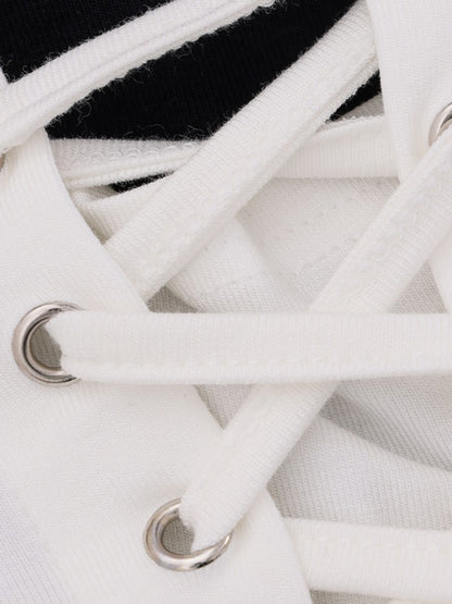 ’Urban Temptress' Color-Block Off-Shoulder Tie Top (Copy) AlielNosirrah