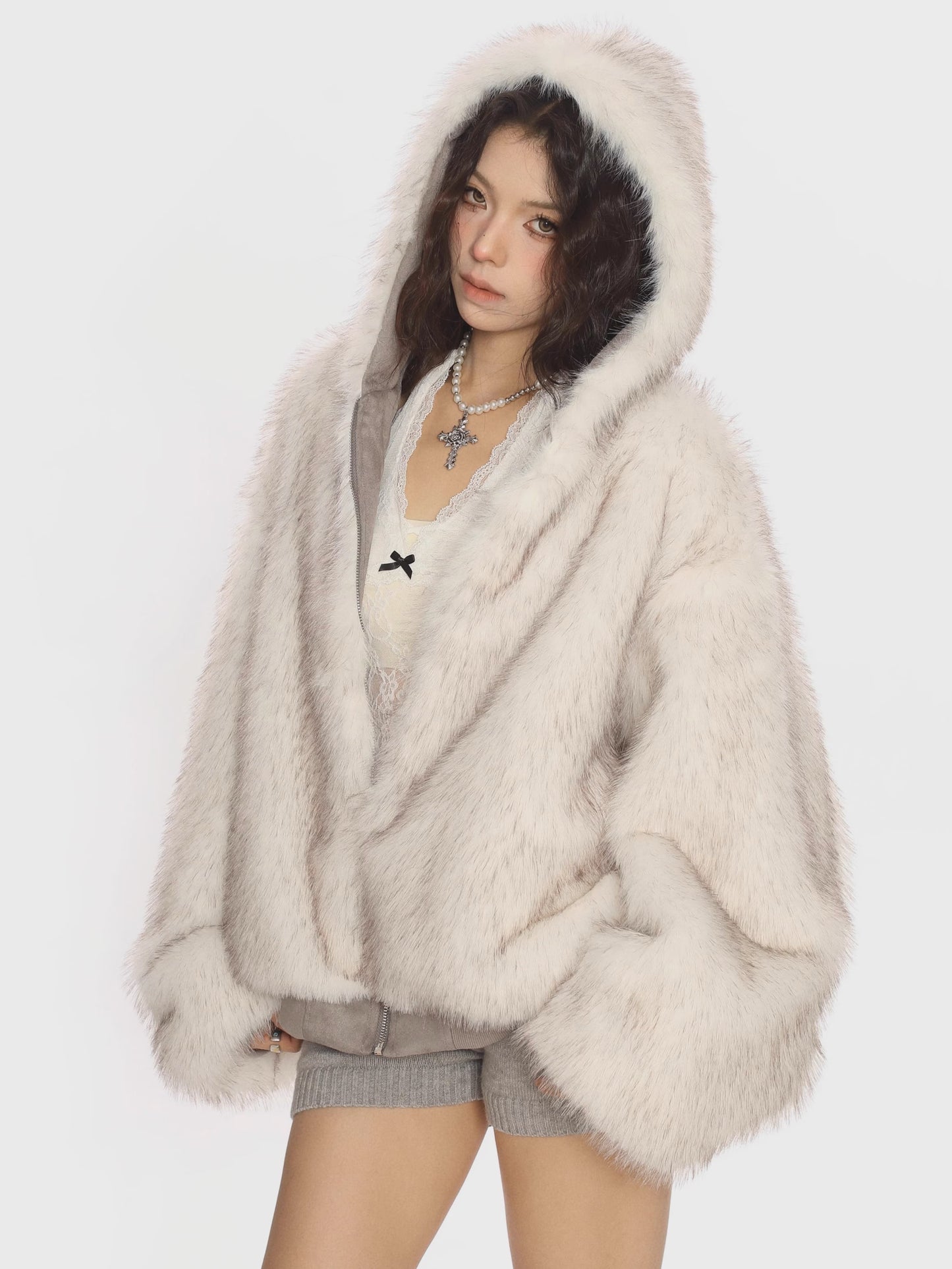 'Vandal Duo' Double-Sided Suede and Vegan Fur Jacket AlielNosirrah