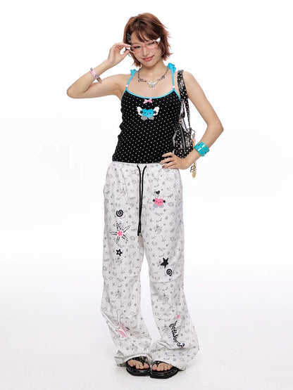 'Starry Pop' Summer Cute Polka Dot Tie-Up Halter Cami (Copy) AlielNosirrah