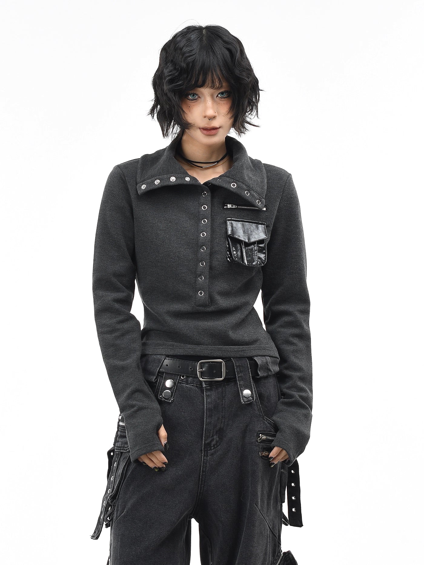 'Hidden Kitty' Kitty Striped Slim Fitted Long Sleeve Top (Copy) AlielNosirrah