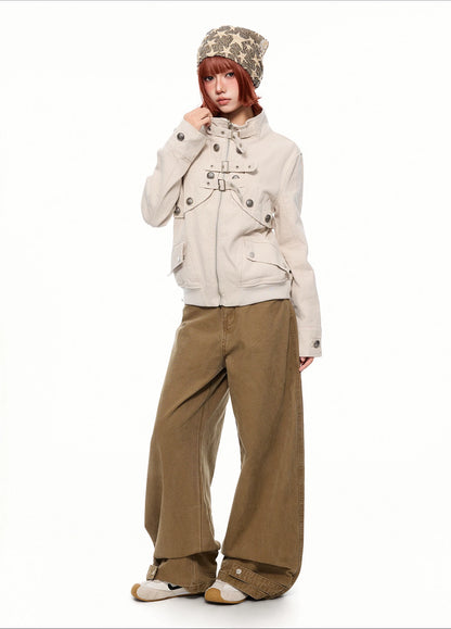 'VibeCargo' Vintage US Style Light Punk Workwear Jacket