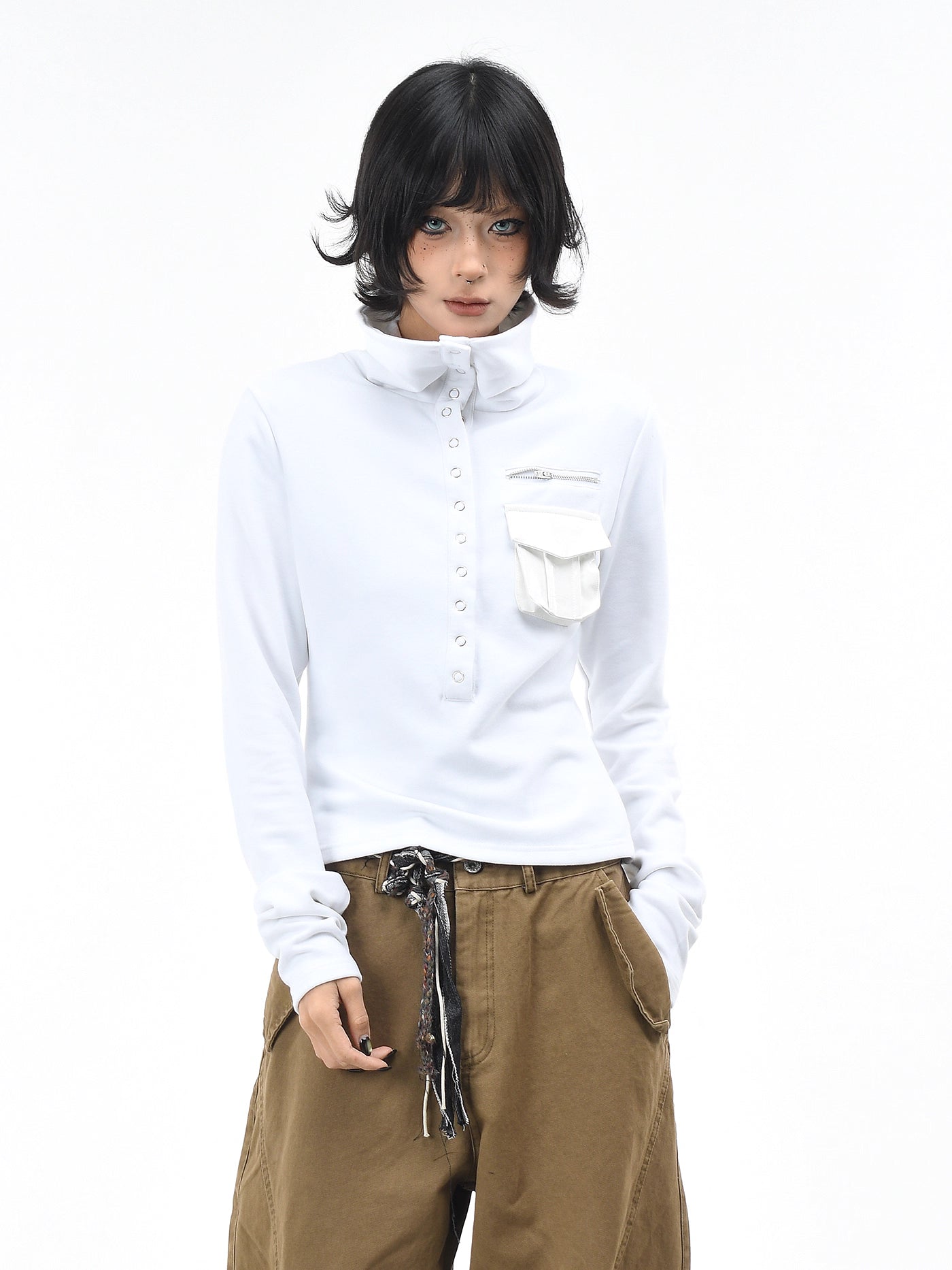 'Hidden Kitty' Kitty Striped Slim Fitted Long Sleeve Top (Copy) AlielNosirrah