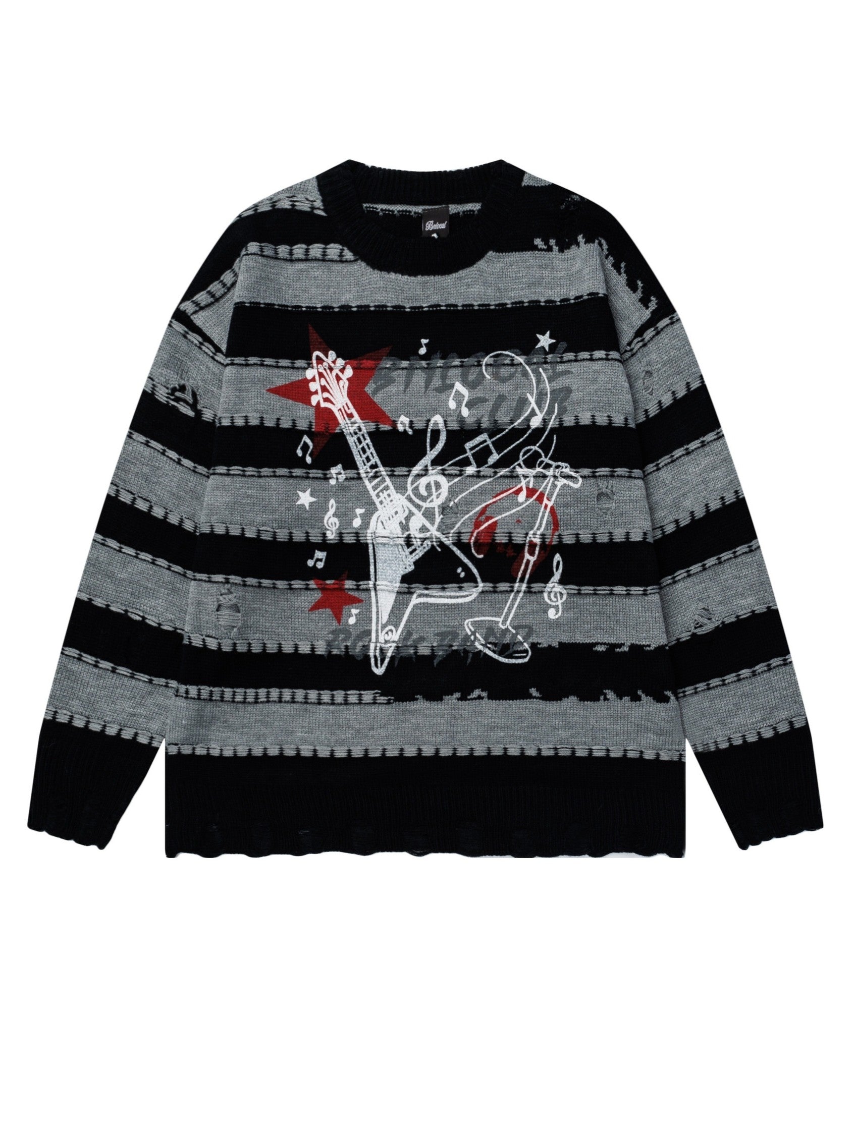 'Starstruck Rhythm‘ Vintage Star-Stripe Sweater AlielNosirrah