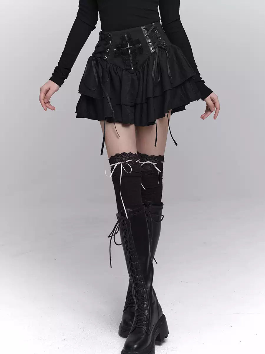 ghost-girl-y2k-punk-cross-black-mini-skirt-6