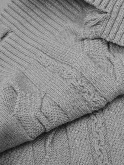 'Campus Crush' Layered-Style Polo Collar Knit Sweater AlielNosirrah