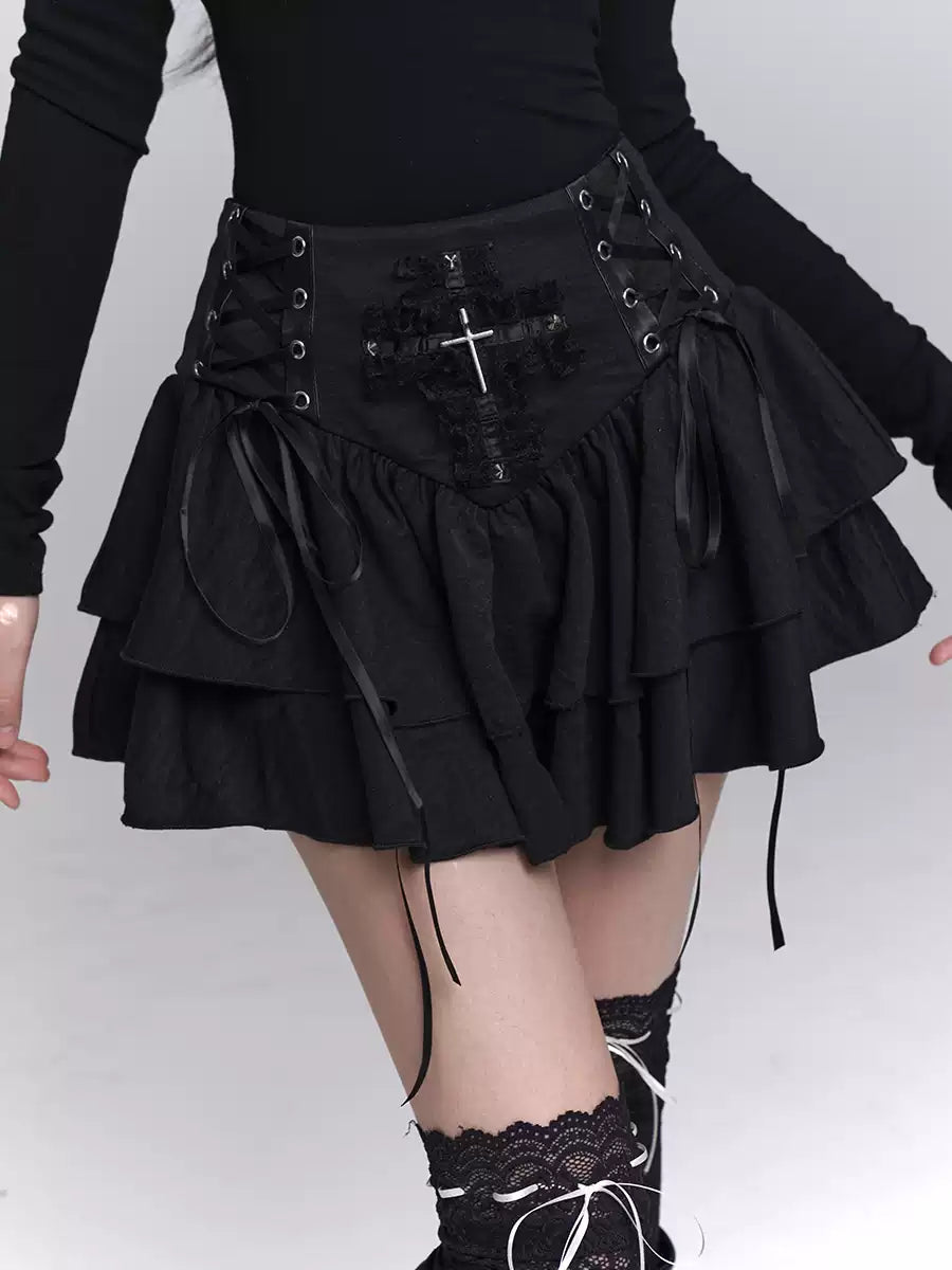 ghost-girl-y2k-punk-cross-black-mini-skirt-2