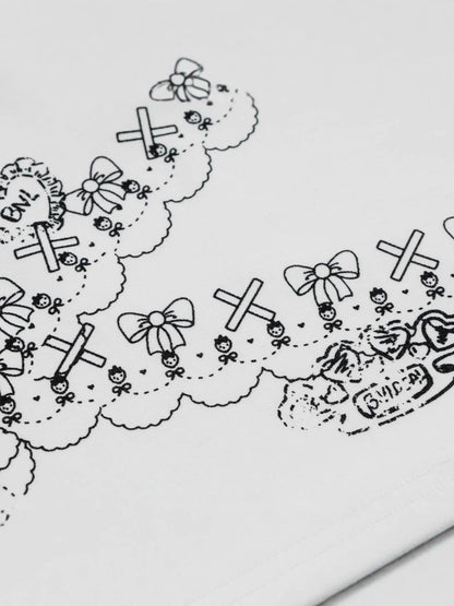 'Hidden Kitty' Kitty Striped Slim Fitted Long Sleeve Top (Copy) AlielNosirrah