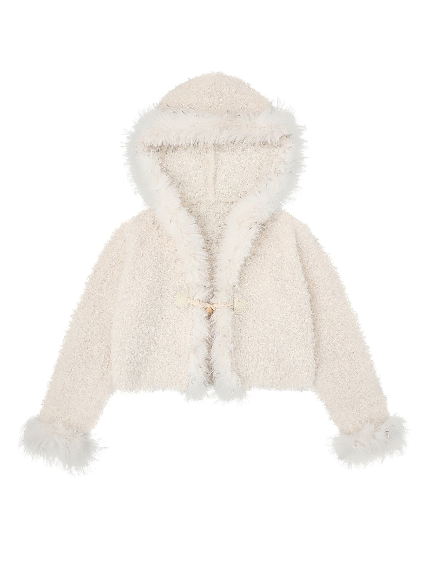 'Snowbound' Vintage Fleece-Lined Toggle Hooded Sweater AlielNosirrah