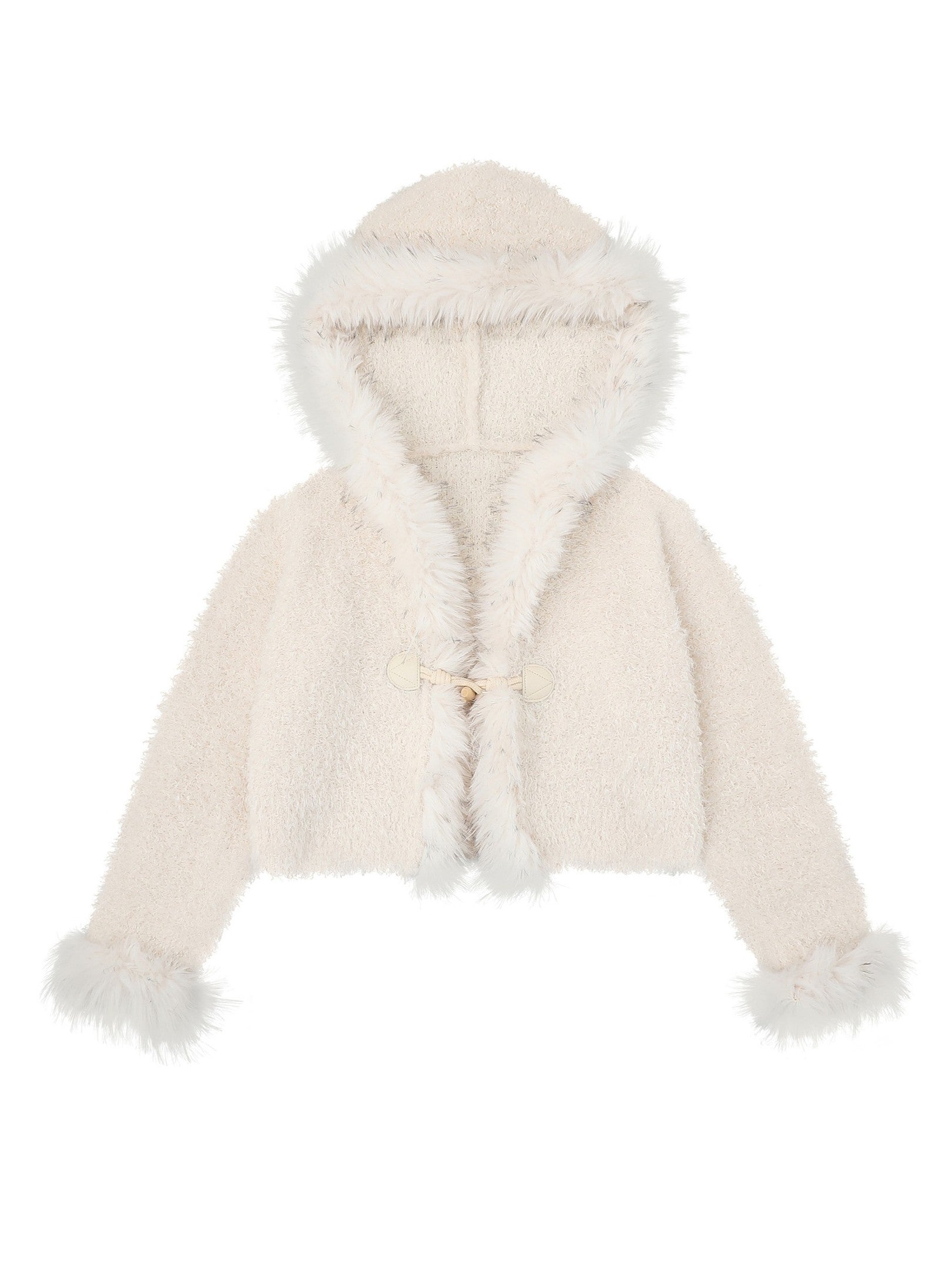 'Snowbound' Vintage Fleece-Lined Toggle Hooded Sweater AlielNosirrah