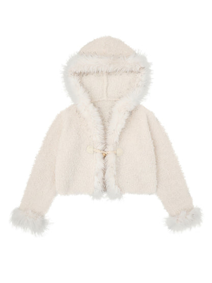 'Snowbound' Vintage Fleece-Lined Toggle Hooded Sweater AlielNosirrah