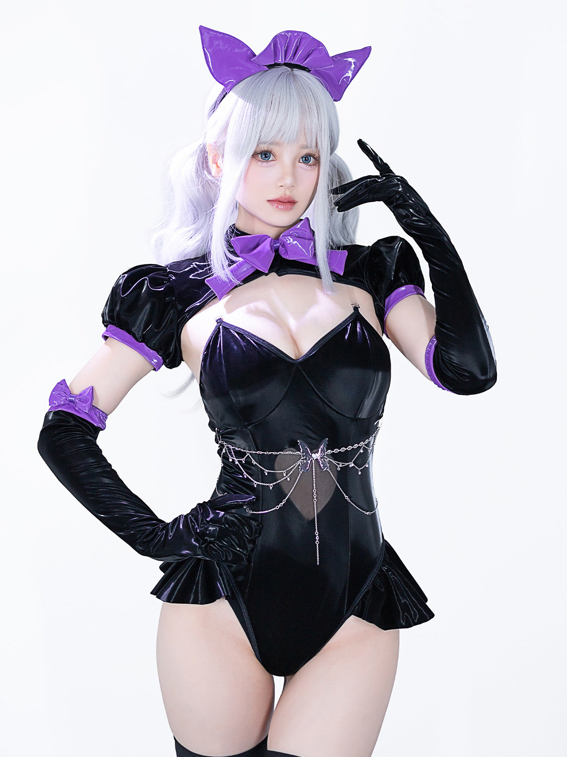 'Night Meow' Dark Cat-Ears Anime Cosplay Ensemble AlielNosirrah