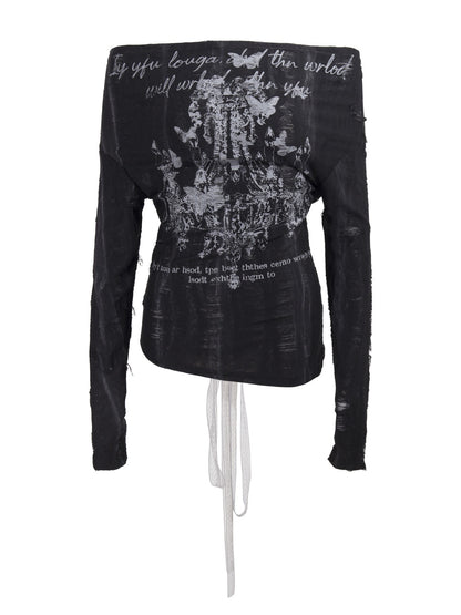 ’Urban Temptress' Color-Block Off-Shoulder Tie Top (Copy) AlielNosirrah