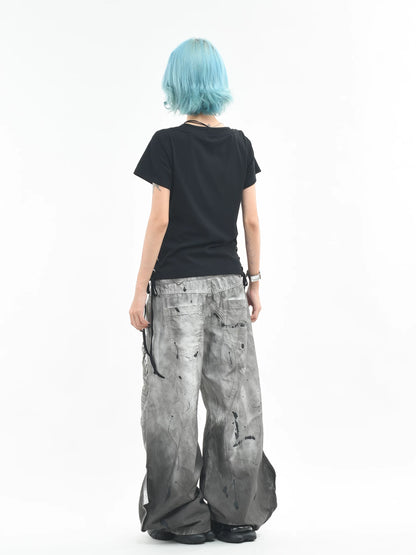 'AltTag' Light Alt Style Graffiti Tie Strap Short Sleeve T-Shirt