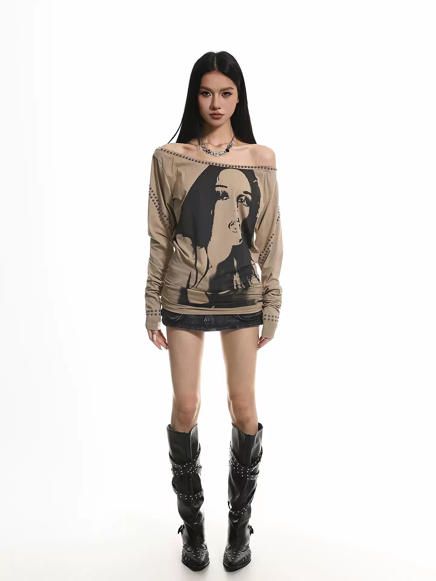 vintage-mirage-vintage-studded-portrait-print-off-shoulder-long-sleeve-top-4