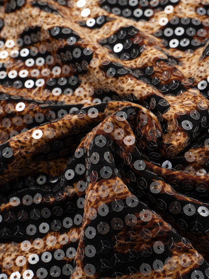 'Wild Spark' Sexy Leopard Sequin Halter Dress AlielNosirrah