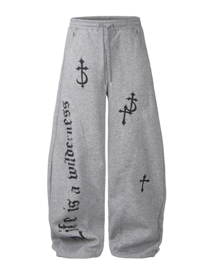 ’Wild Horned' Demon Horn Cropped Hoodie + Wide-Leg Pants Set AlielNosirrah