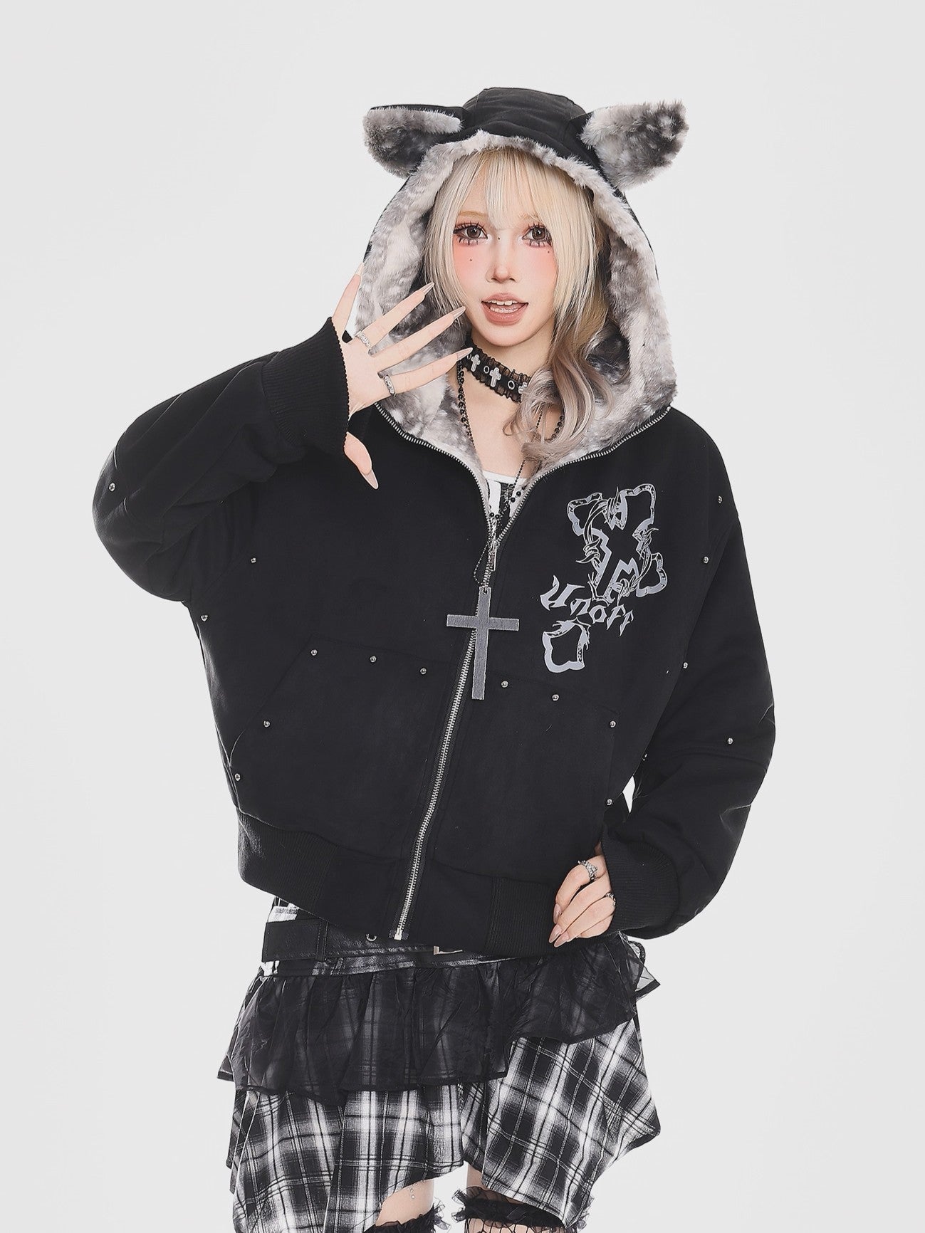 'Kitty Nova' Y2K Cat-Ear Cozy Hooded Puffer Jacket (Copy) AlielNosirrah