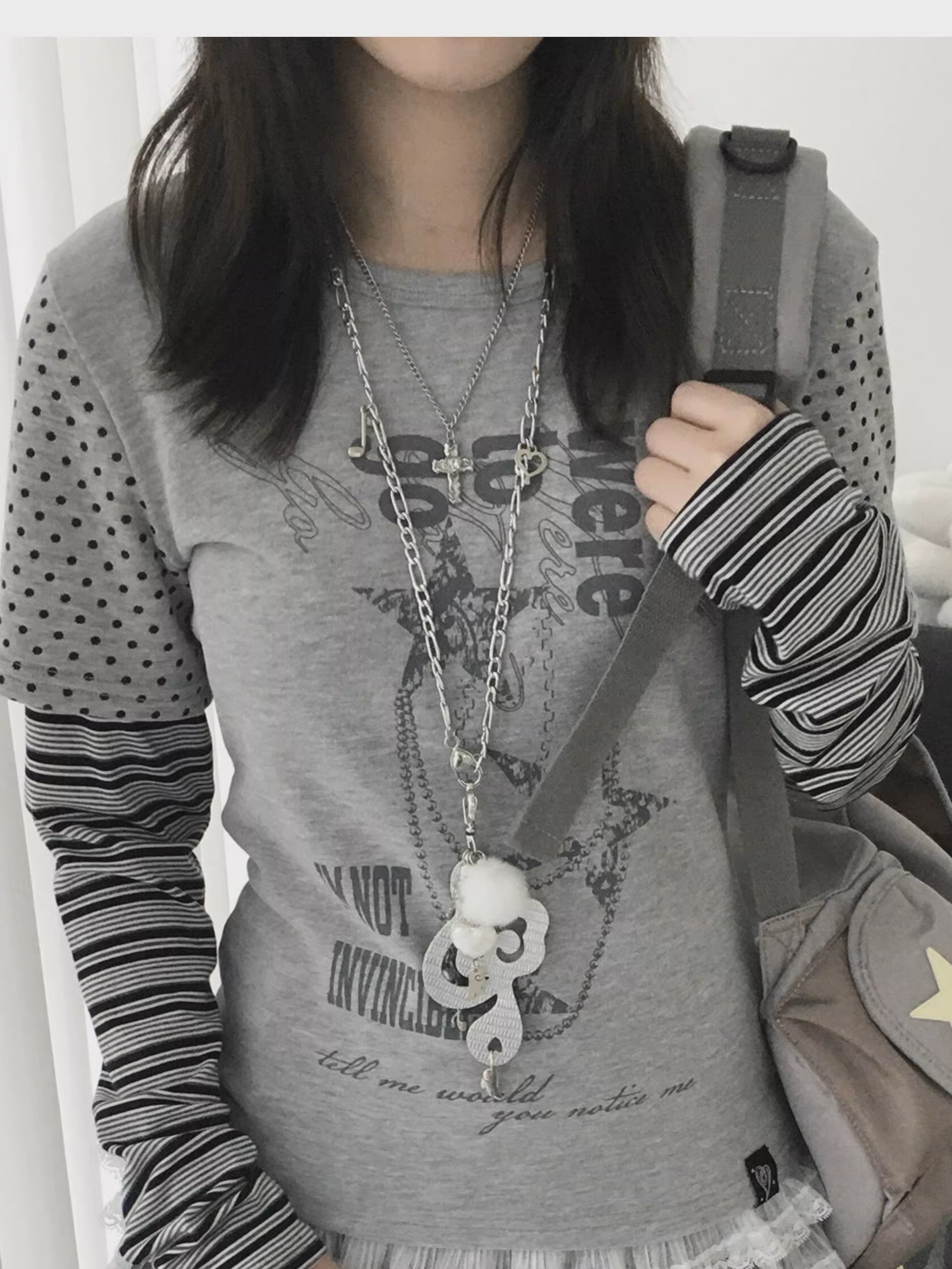 'Melody of Hearts' Y2K Angel Music Note Wing Necklace AlielNosirrah