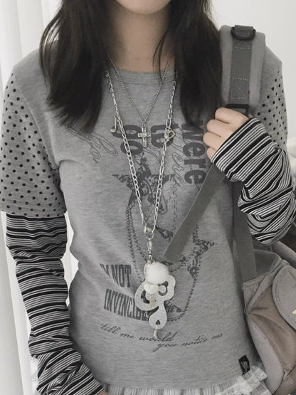 'Melody of Hearts' Y2K Angel Music Note Wing Necklace AlielNosirrah