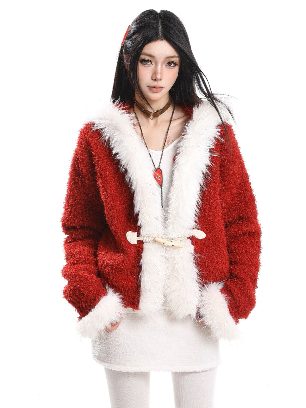 'Snowbound' Vintage Fleece-Lined Toggle Hooded Sweater AlielNosirrah