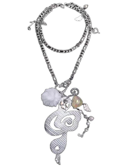 'Melody of Hearts' Y2K Angel Music Note Wing Necklace AlielNosirrah