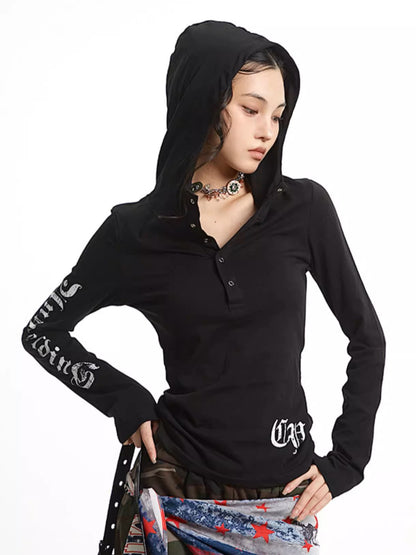 ’Slim & Chic' Urban Trendy Fit Long Sleeve Hoodie Tee (Copy) AlielNosirrah