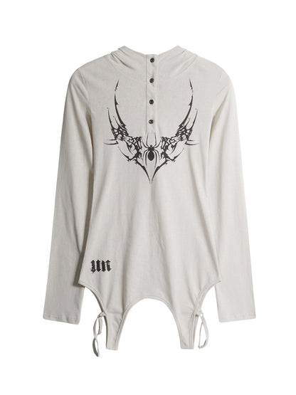 ’Sweet Venom' Retro Hot Girl V-Neck Loose & Flattering Long Sleeve Lightweight Blouse AlielNosirrah