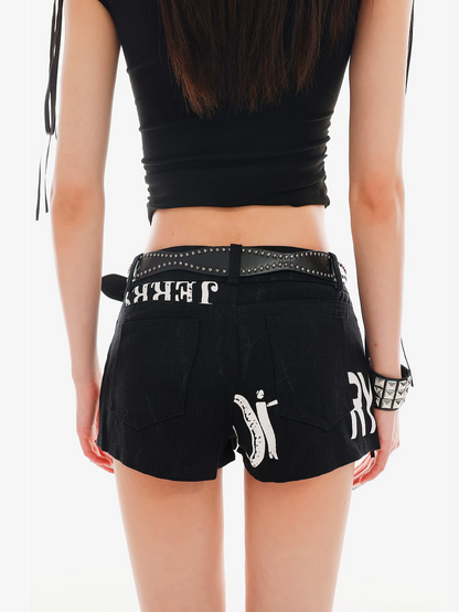 'Y2K Rift' Y2K Spicy Subculture Denim Shorts