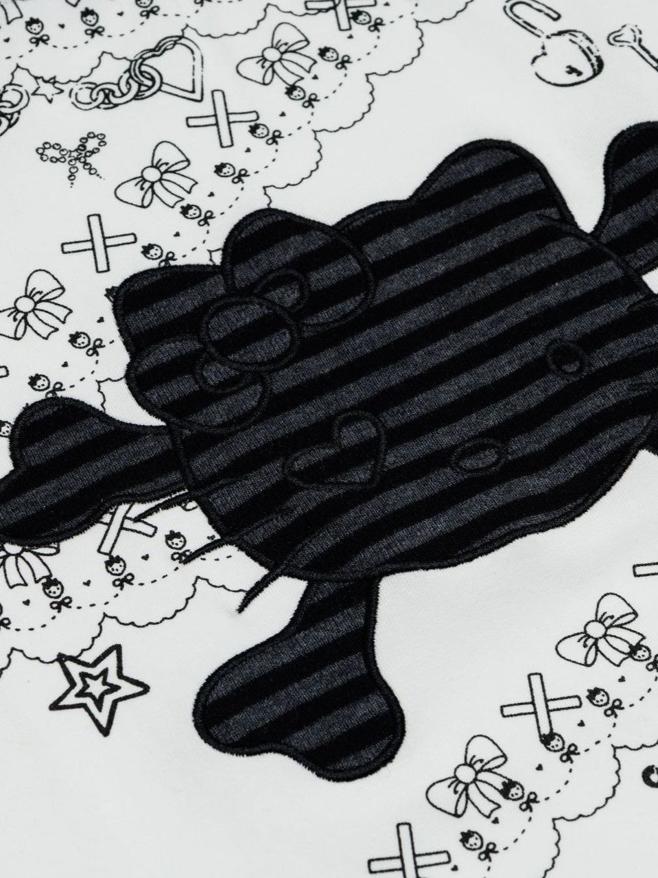 'Hidden Kitty' Kitty Striped Slim Fitted Long Sleeve Top (Copy) AlielNosirrah