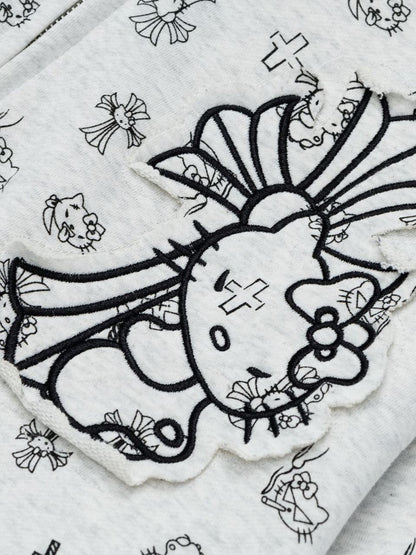 'Purrfect Kitty' Cute Cat-Ear Zipped Oversized  Hoodie (Copy) AlielNosirrah